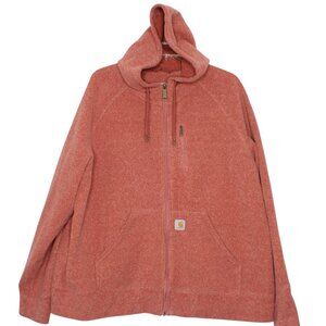 Carhartt Kentwood Rust/Orange Womens Sz XXL 20 Full-Zip Hoodie Hooded Sweatshirt